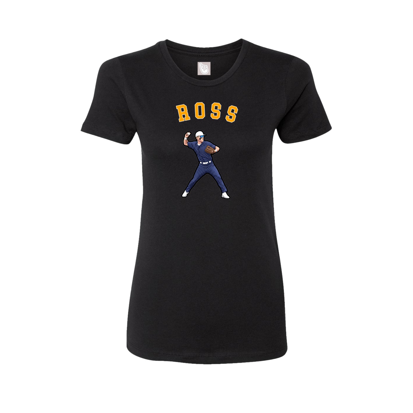 Fitted Women's Tee — Shirsey Arch in Black