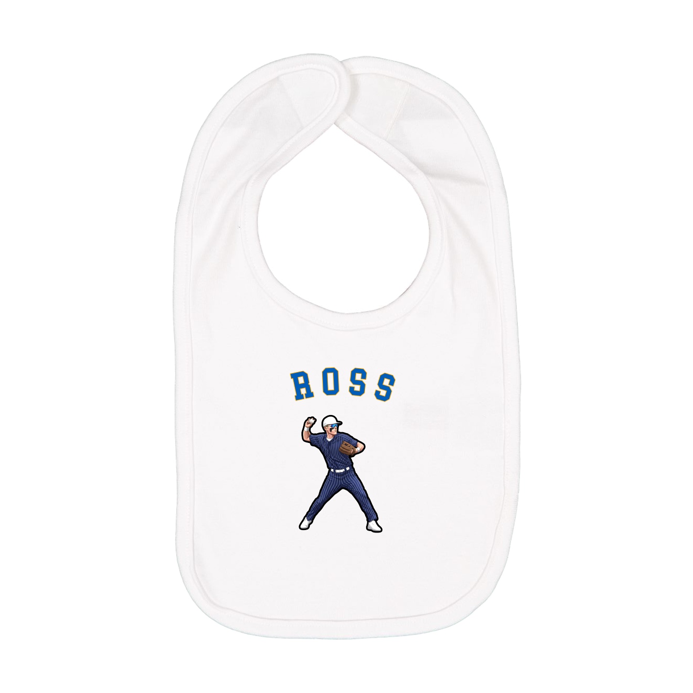 Infant Bib — Shirsey Arch in White