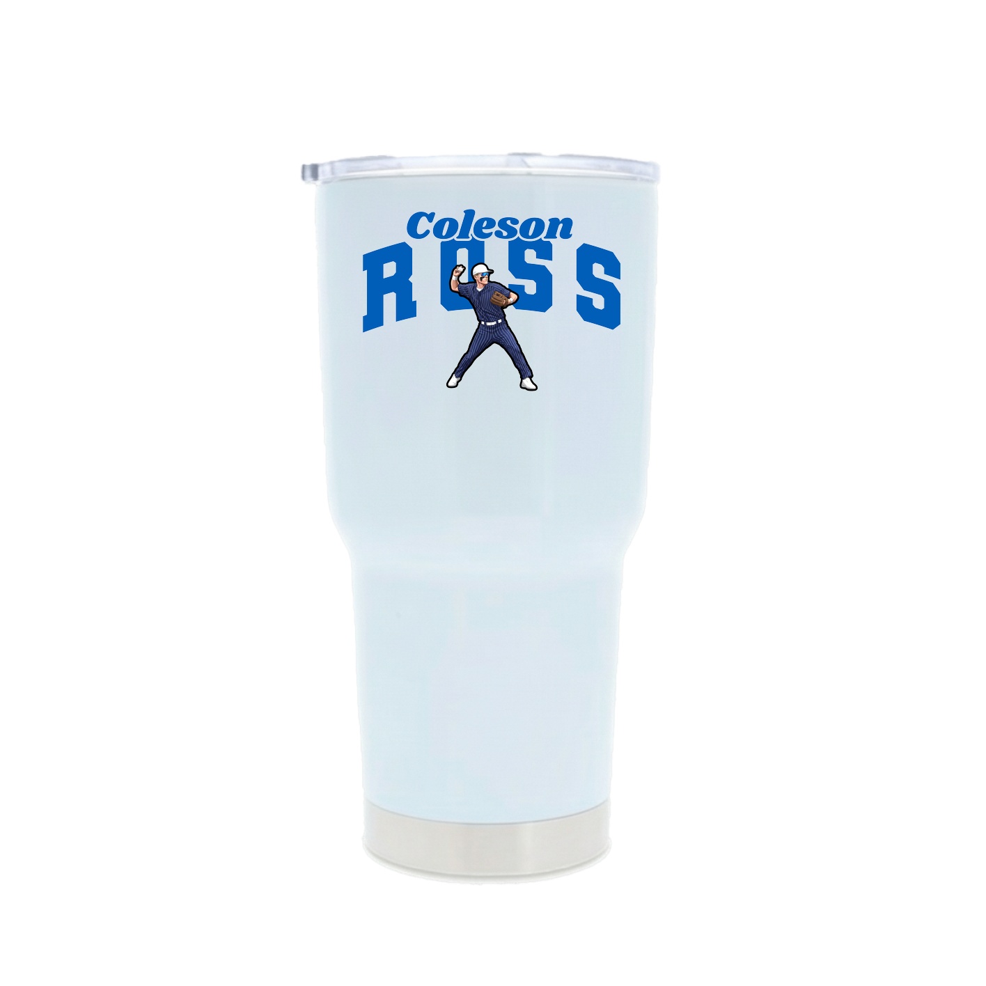30oz Stainless Steel Tumbler — Signature Arch in White