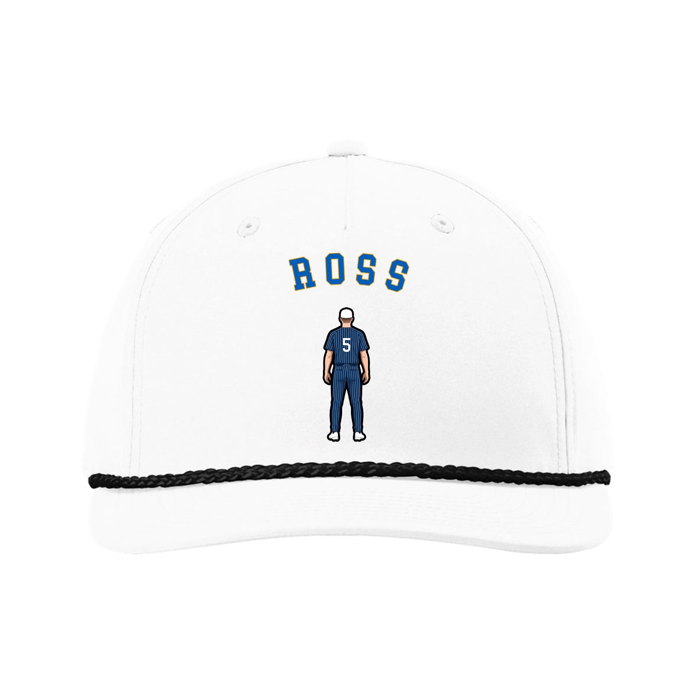 Five-Panel Classic Rope Cap — Shirsey Arch in White