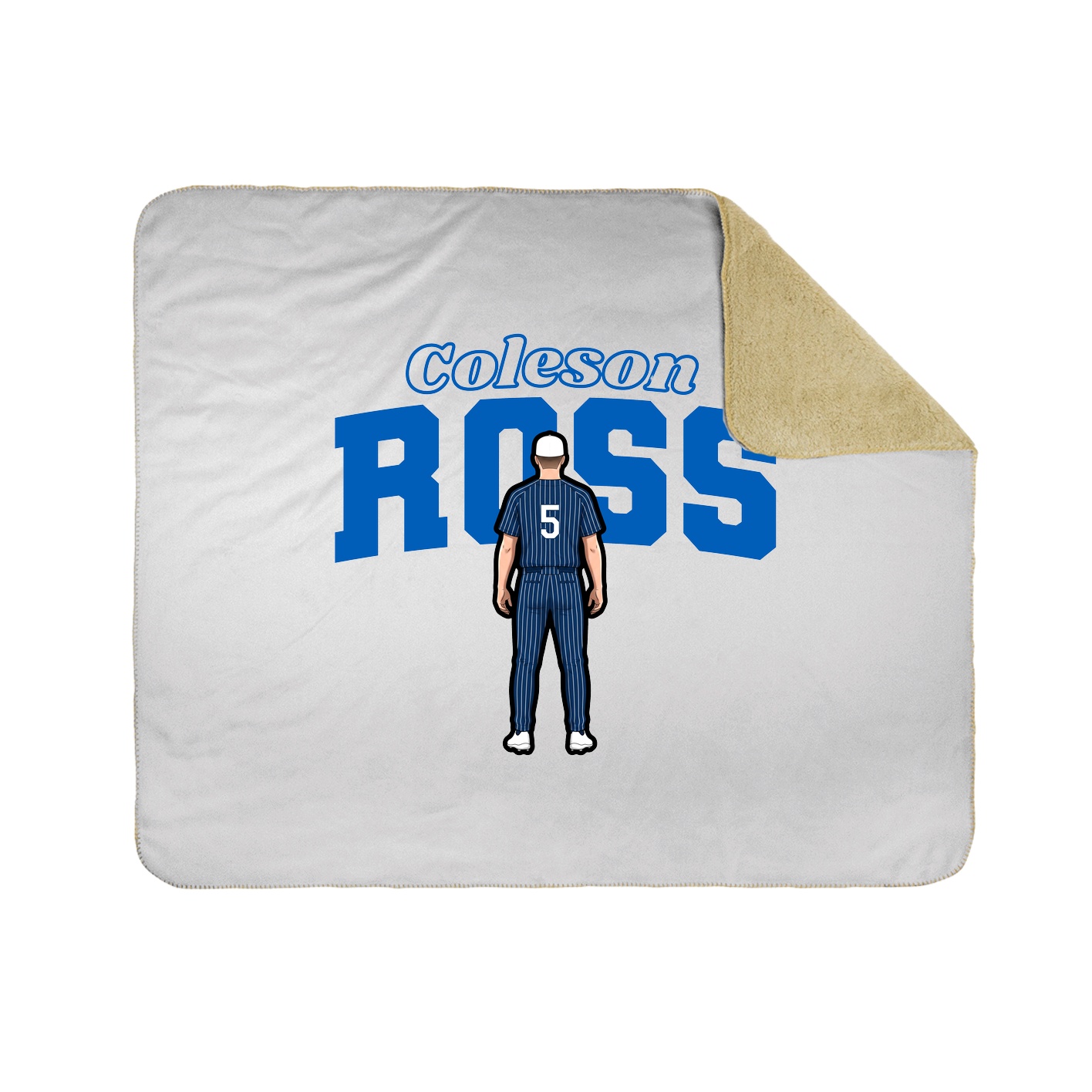 Throw Blanket — Name Arch in White