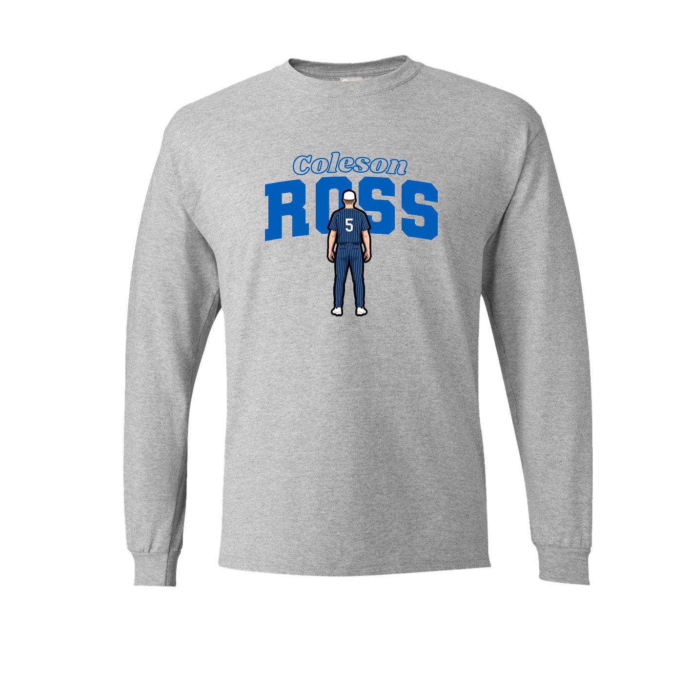 Long Sleeve Tee — Name Arch in Grey
