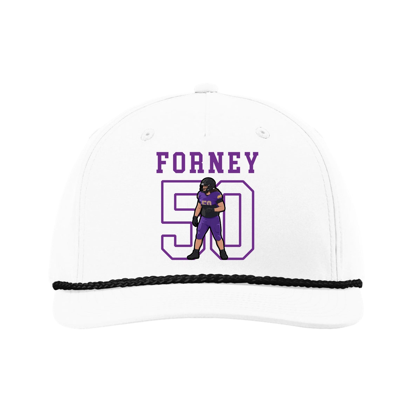 Five-Panel Classic Rope Cap — Shirsey in White