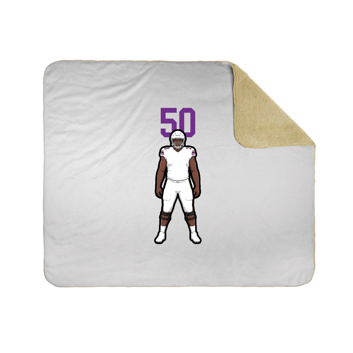 Throw Blanket — Number Top in White