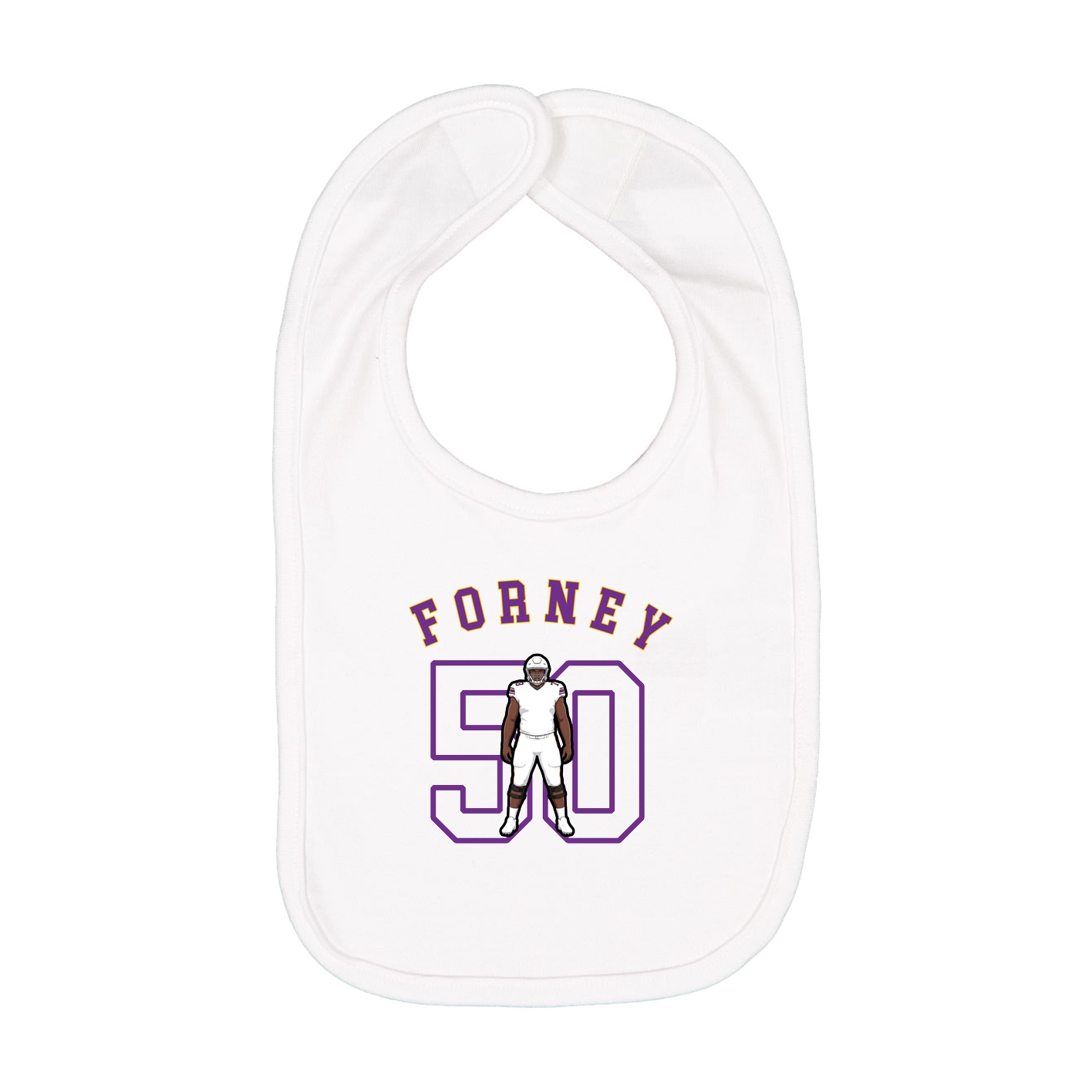Infant Bib — Shirsey Arch in White