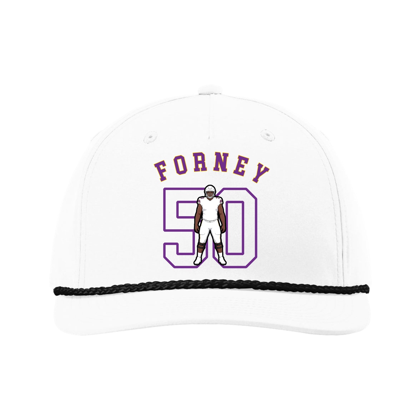 Five-Panel Classic Rope Cap — Shirsey Arch in White