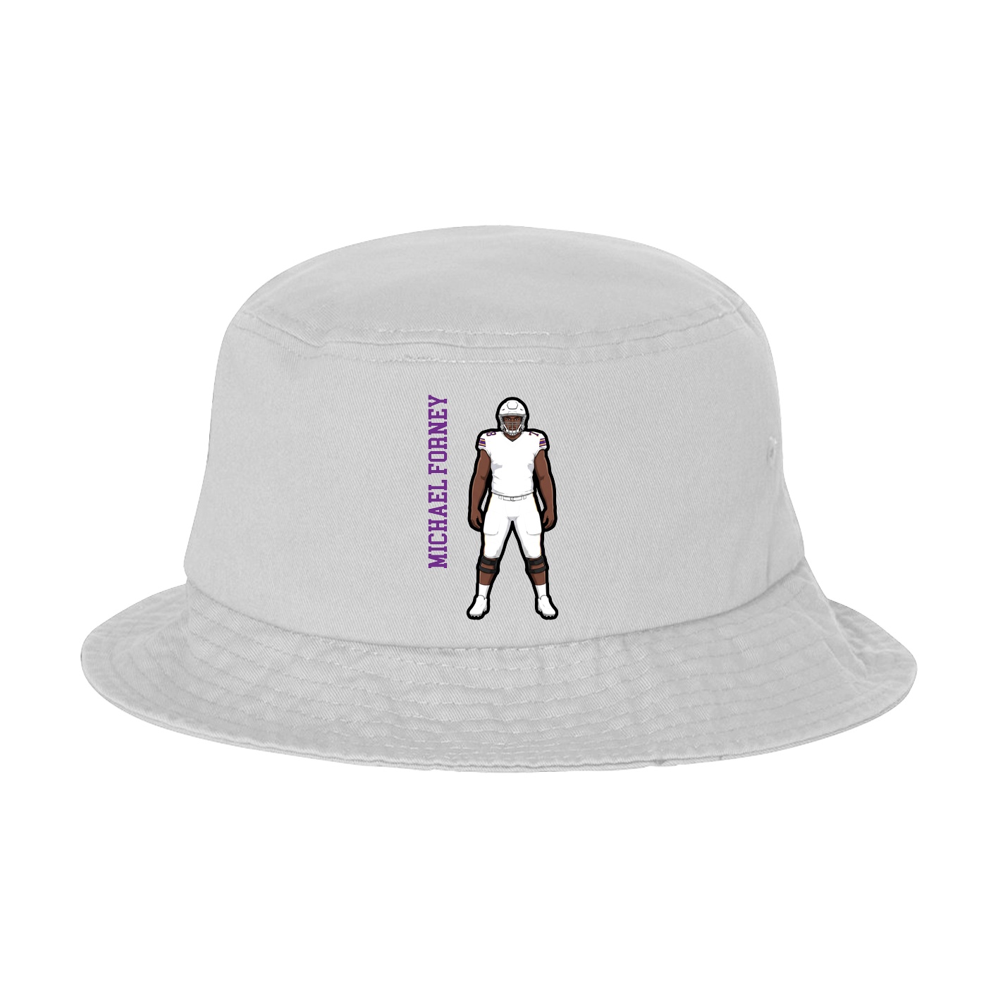 Bucket Cap — Name Vertical in White