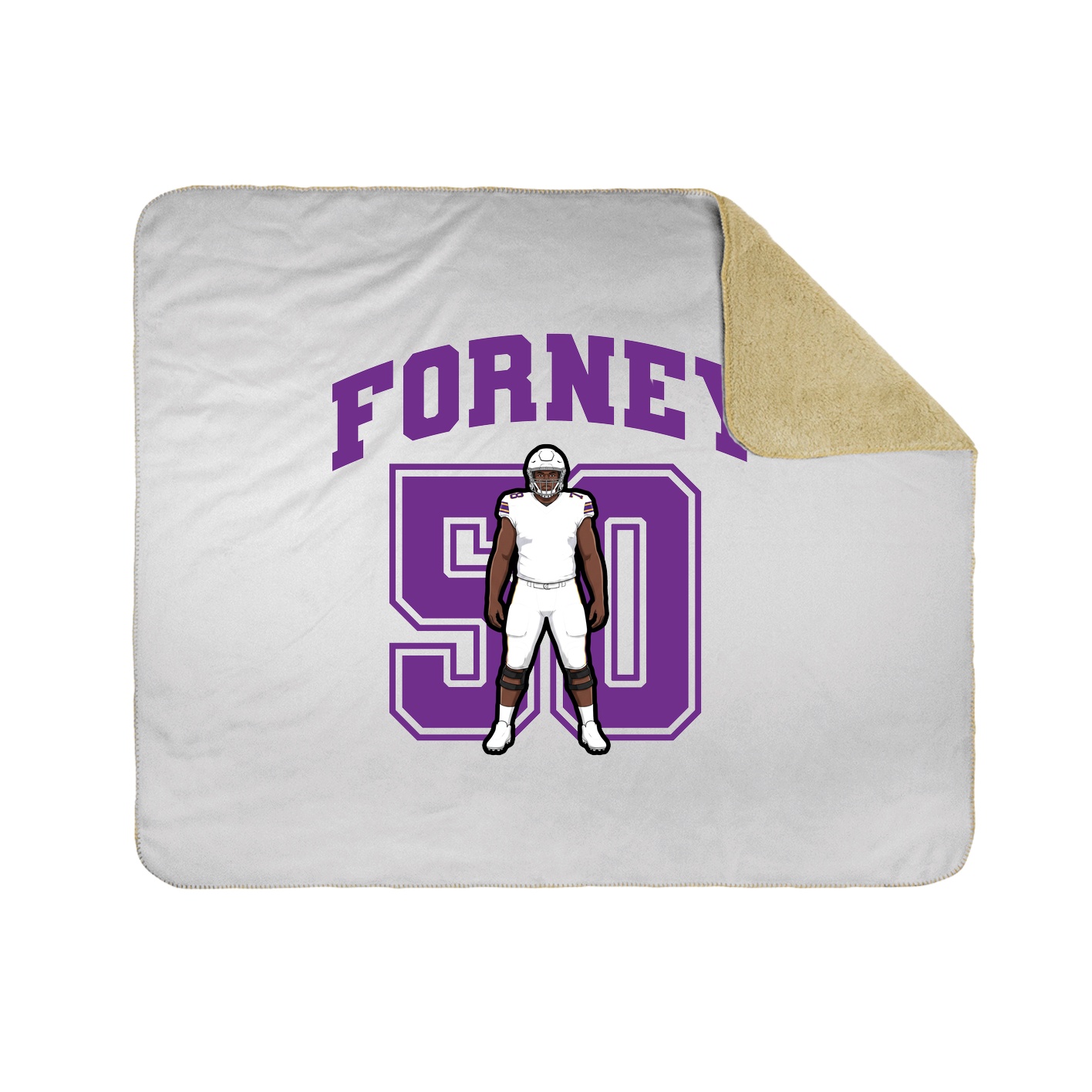Throw Blanket — Number in White