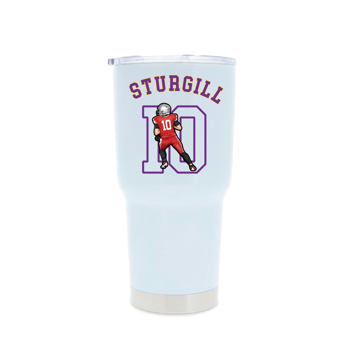 30oz Stainless Steel Tumbler — Shirsey Arch in White