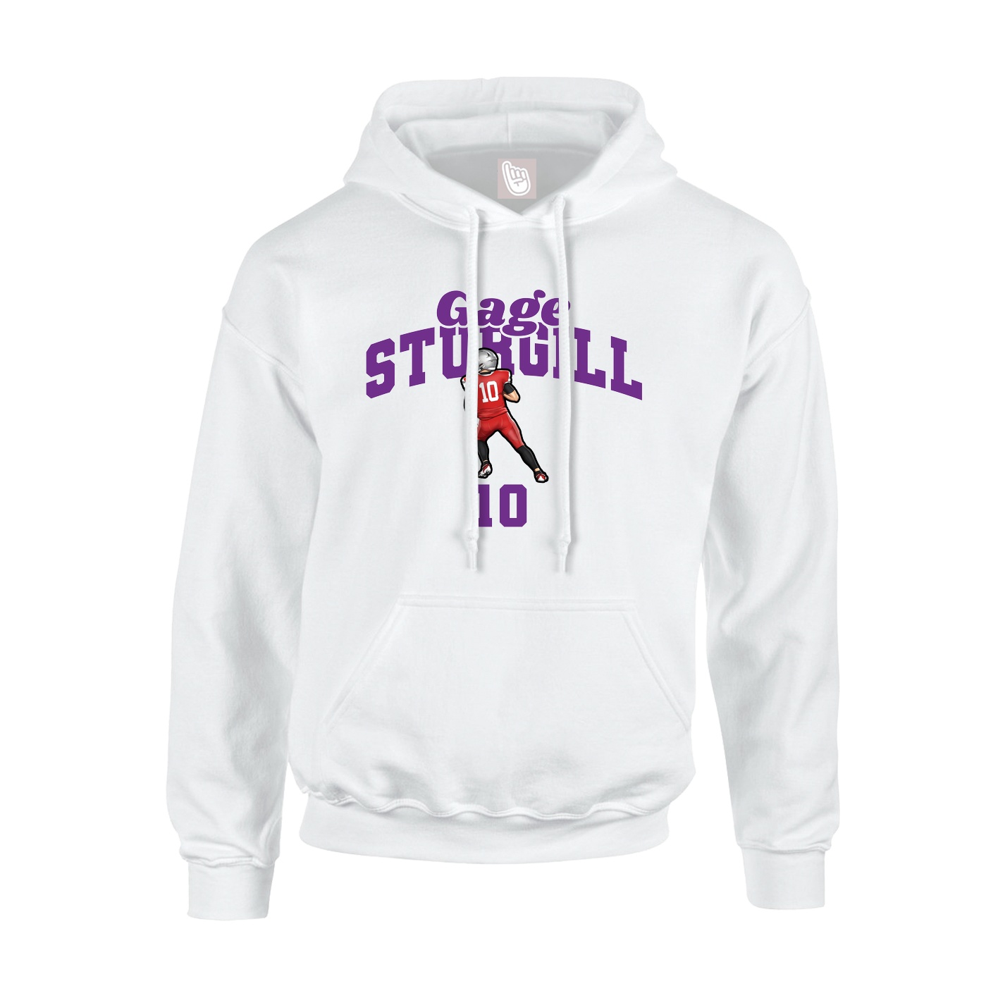 Hoodie — Signature Arch in White