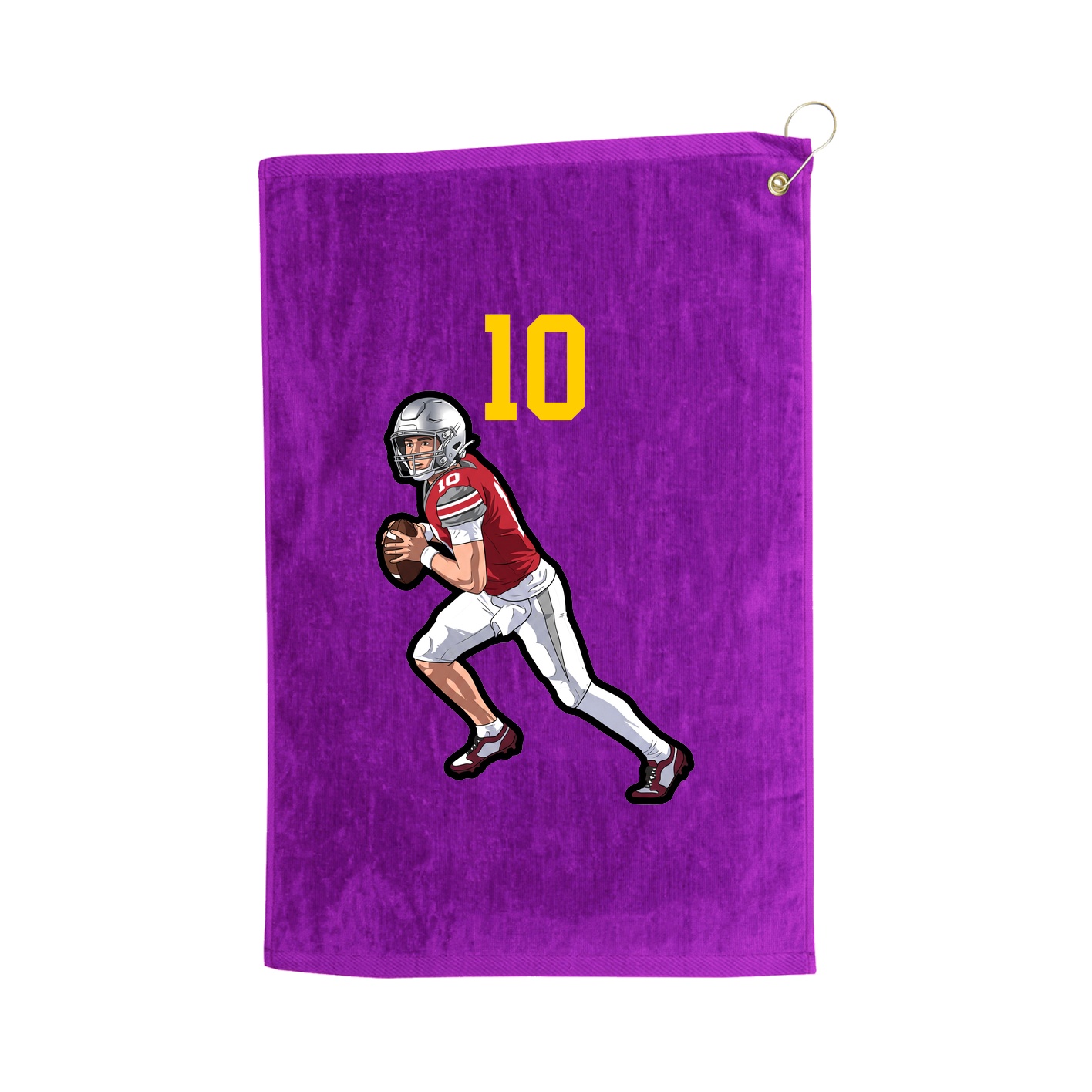 Golf Towel — Number Top in Purple