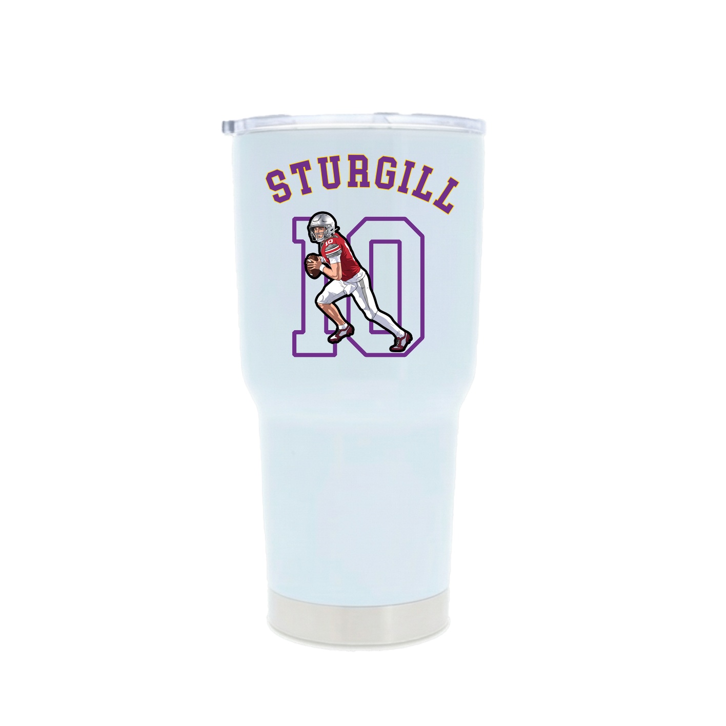 30oz Stainless Steel Tumbler — Shirsey Arch in White