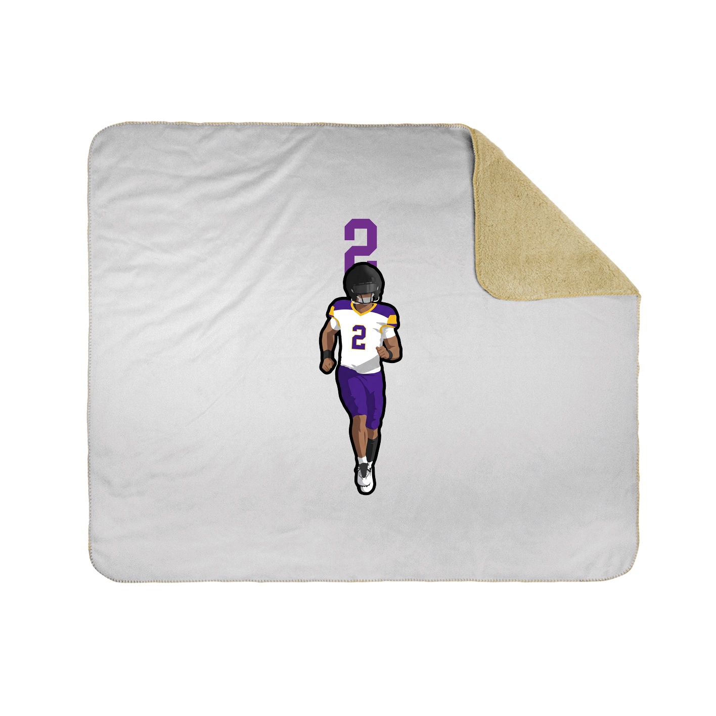 Throw Blanket — Number Top in White