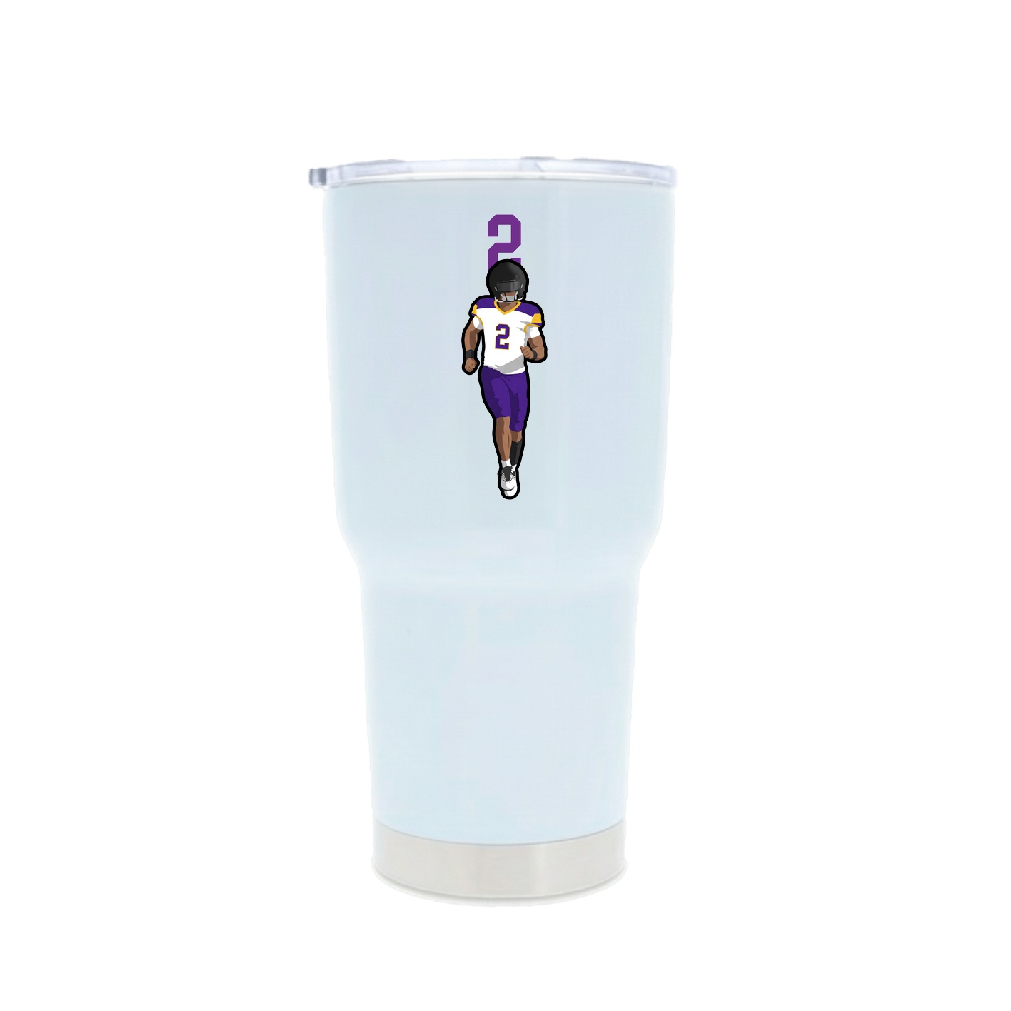 30oz Stainless Steel Tumbler — Number Top in White