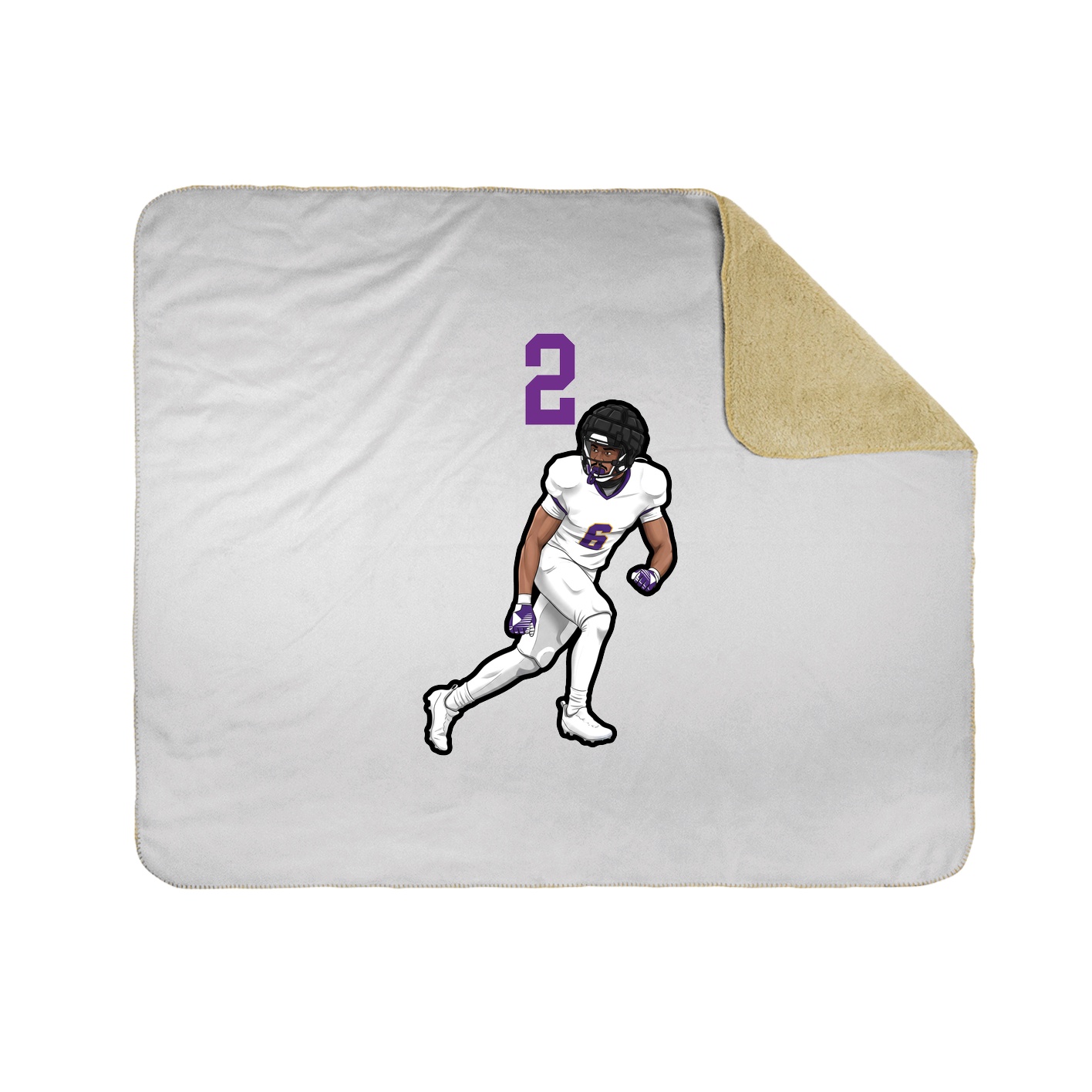 Throw Blanket — Number Top in White