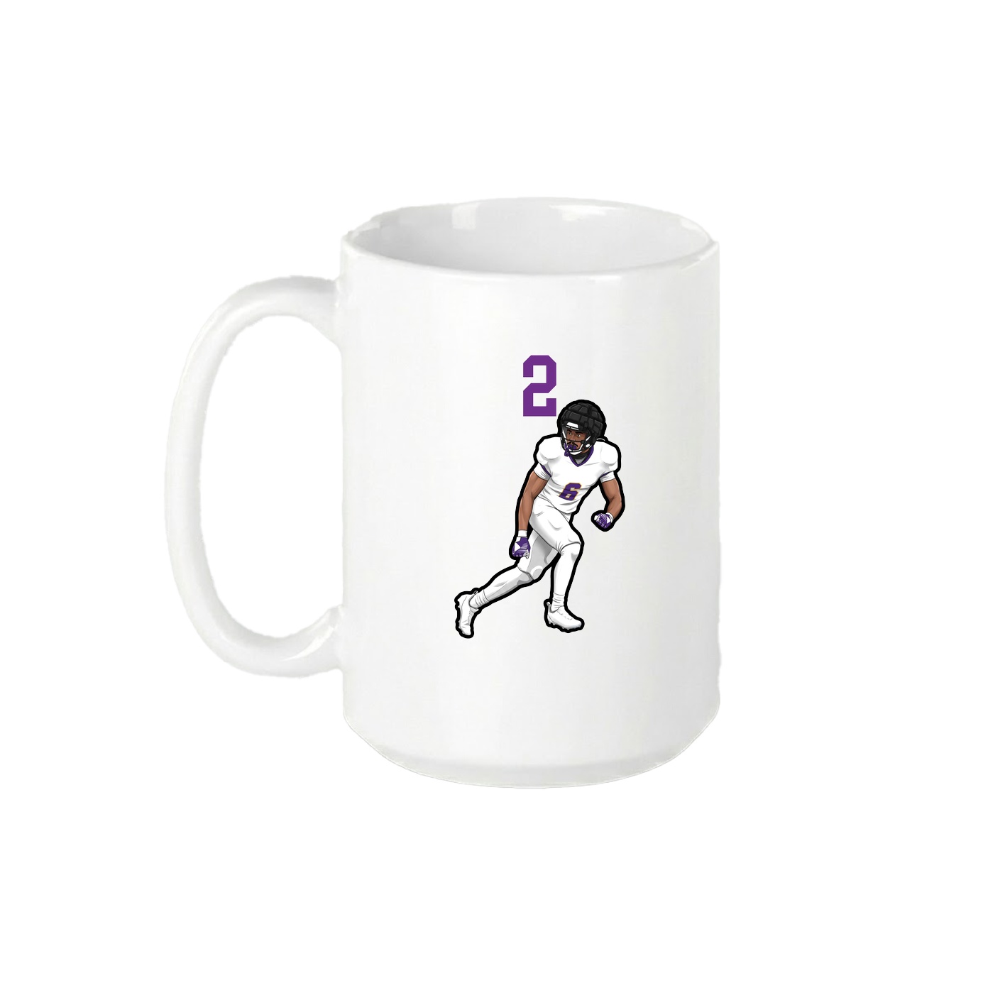 15oz Coffee Mug — Number Top in White
