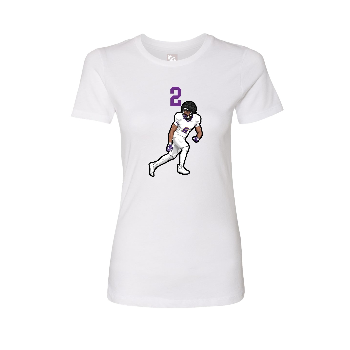 Womens Tee — Number Top in White