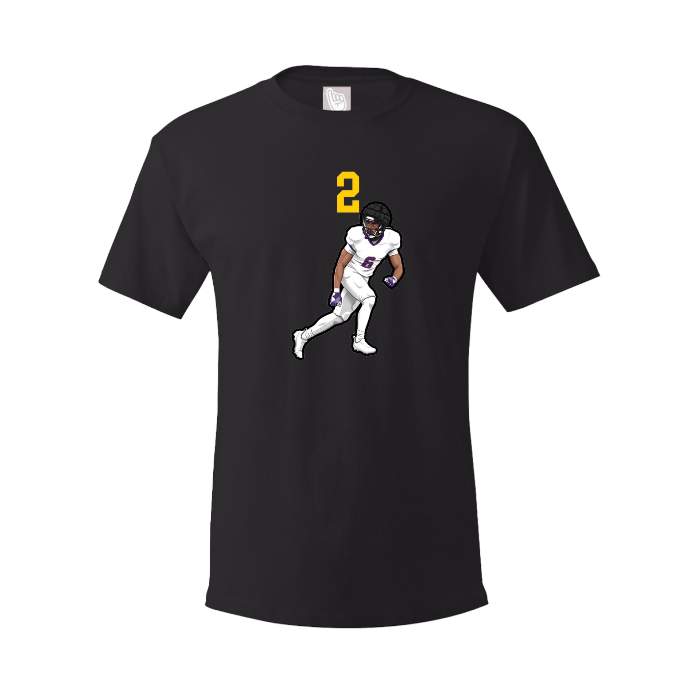 Youth Tee — Number Top in Black