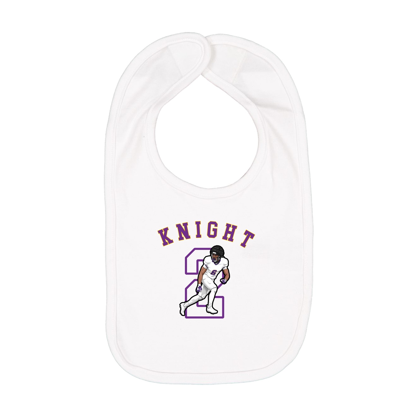 Infant Bib — Shirsey Arch in White