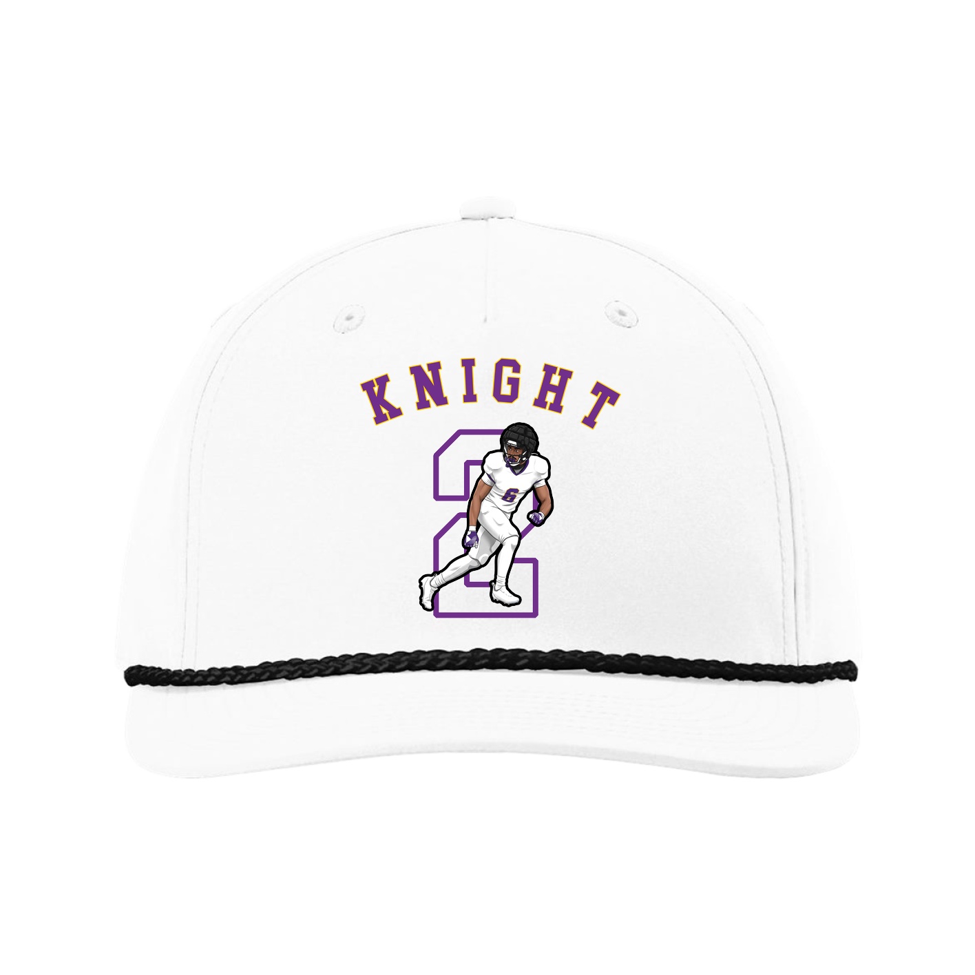 Five-Panel Classic Rope Cap — Shirsey Arch in White