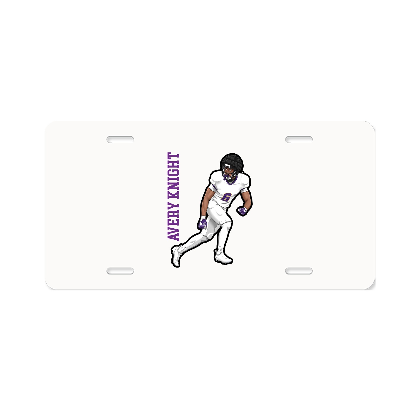 License Plate — Name Vertical in Classic