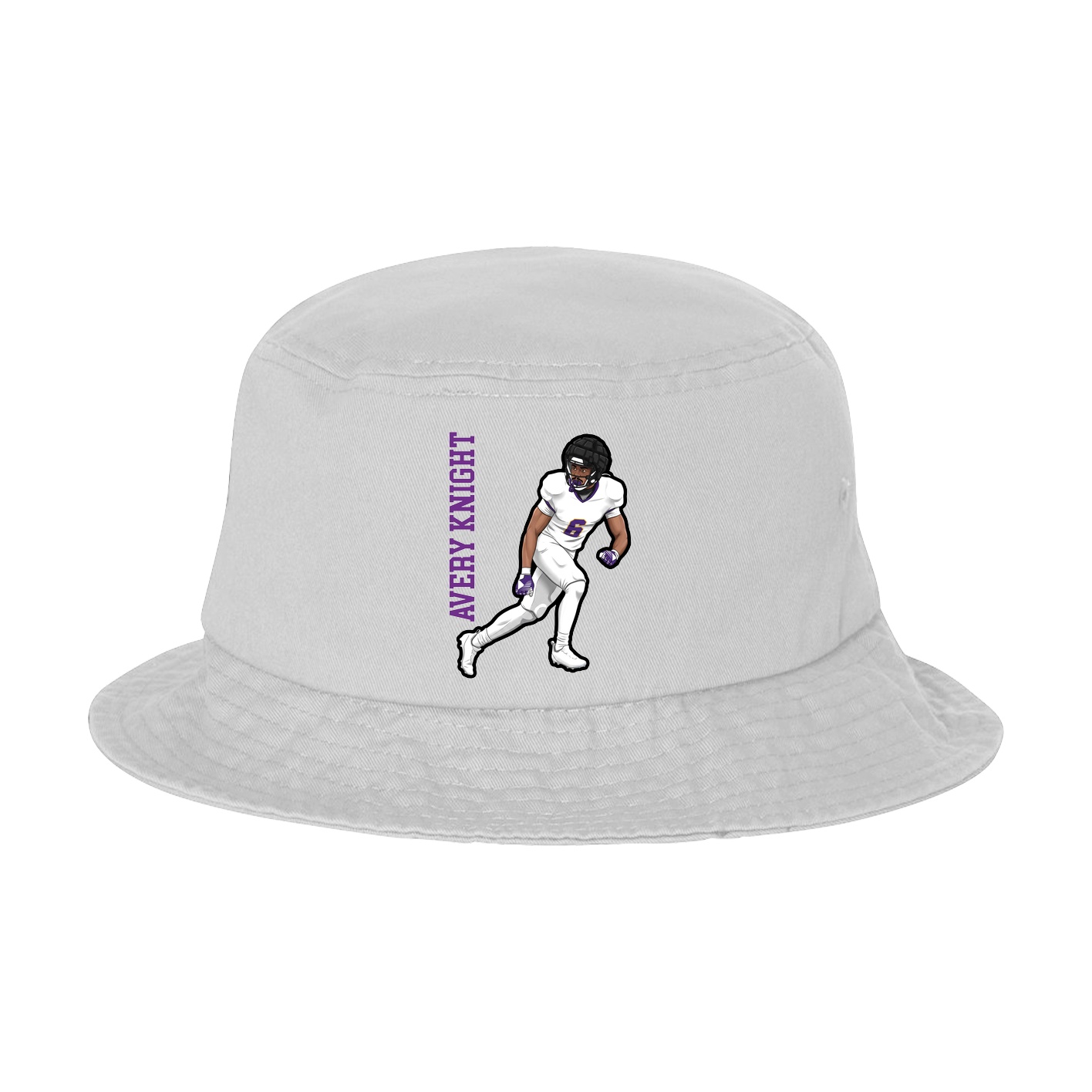 Bucket Cap — Name Vertical in White