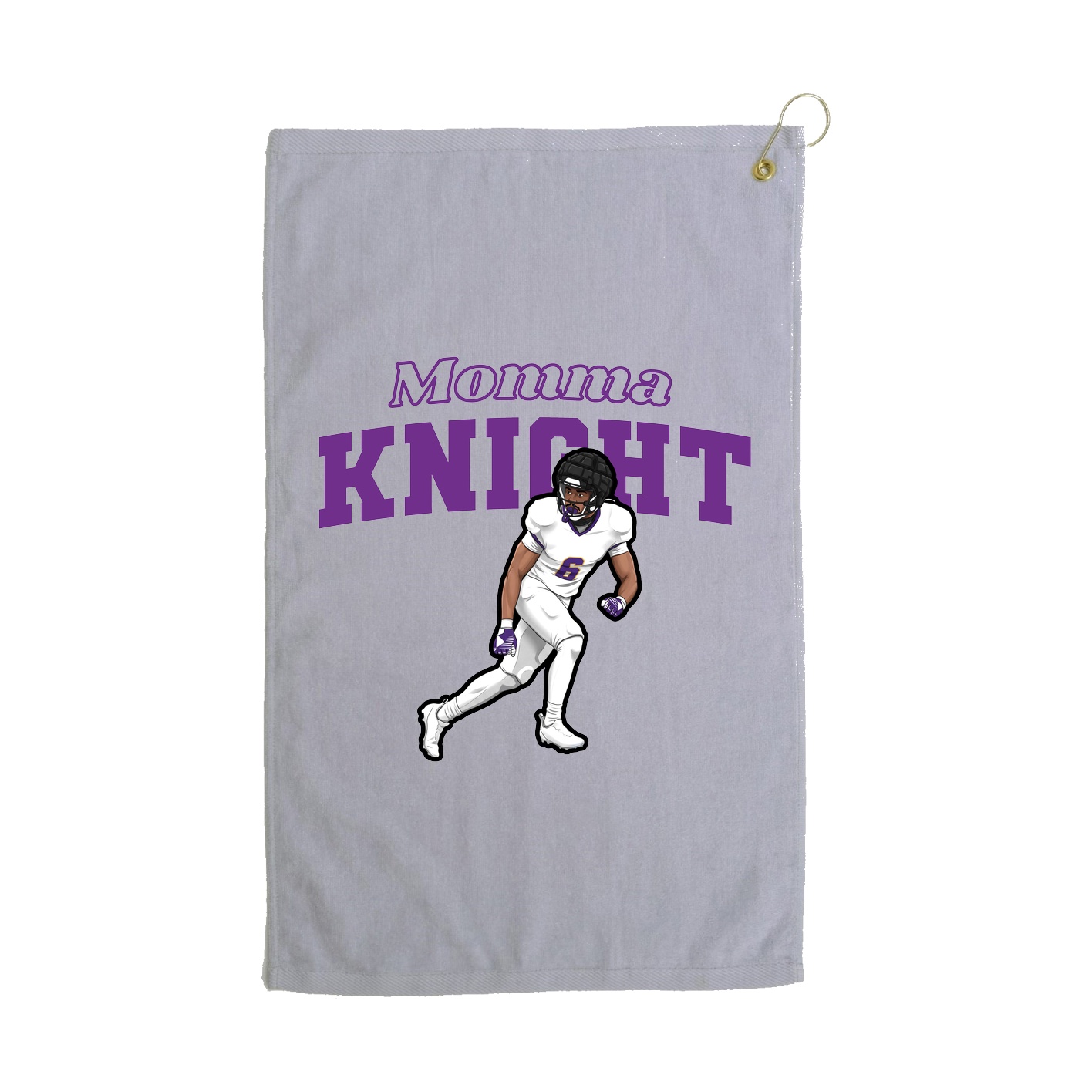 Golf Towel — Mothers Day Block in Grey