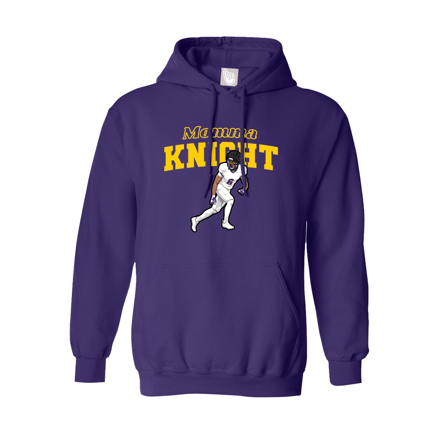 Youth Hoodie — Mothers Day Block in Purple