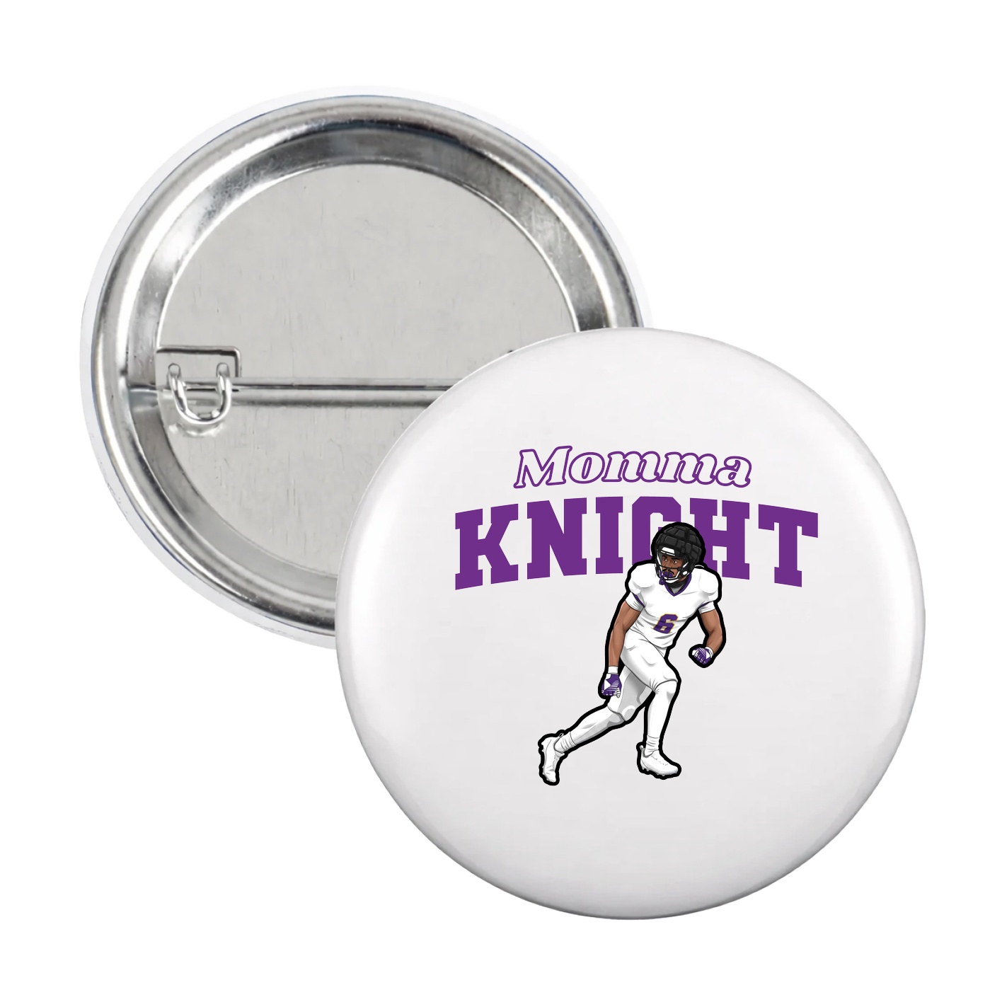 Game Day Button — Mothers Day Block in White
