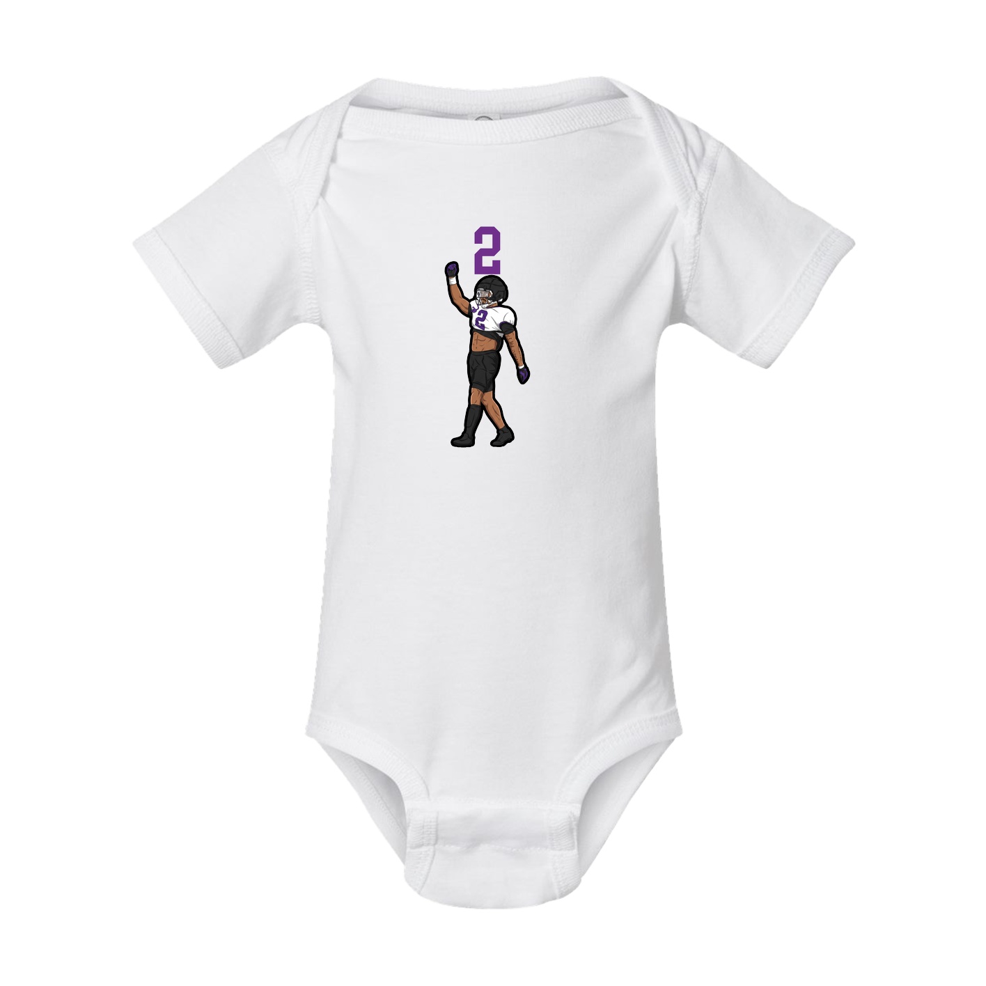 Baby Onesie — Number Top in White