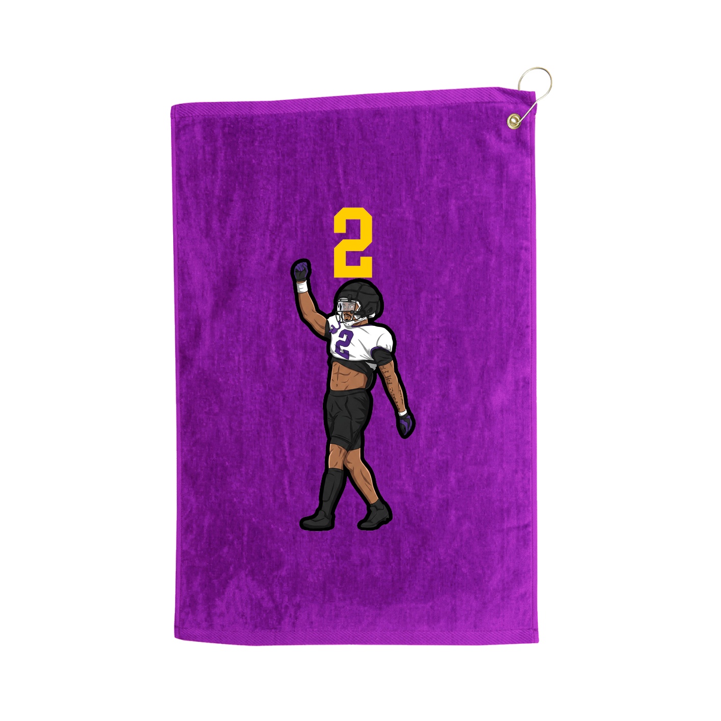 Golf Towel — Number Top in Purple