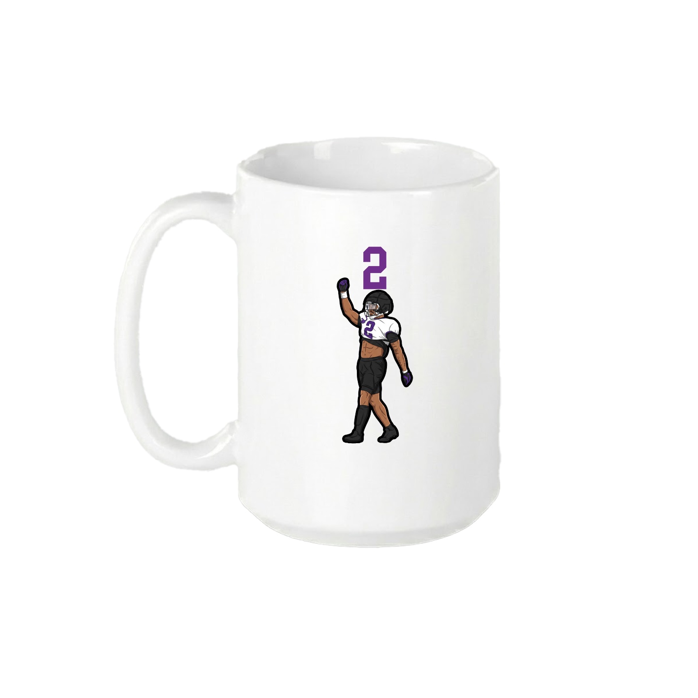 15oz Coffee Mug — Number Top in White