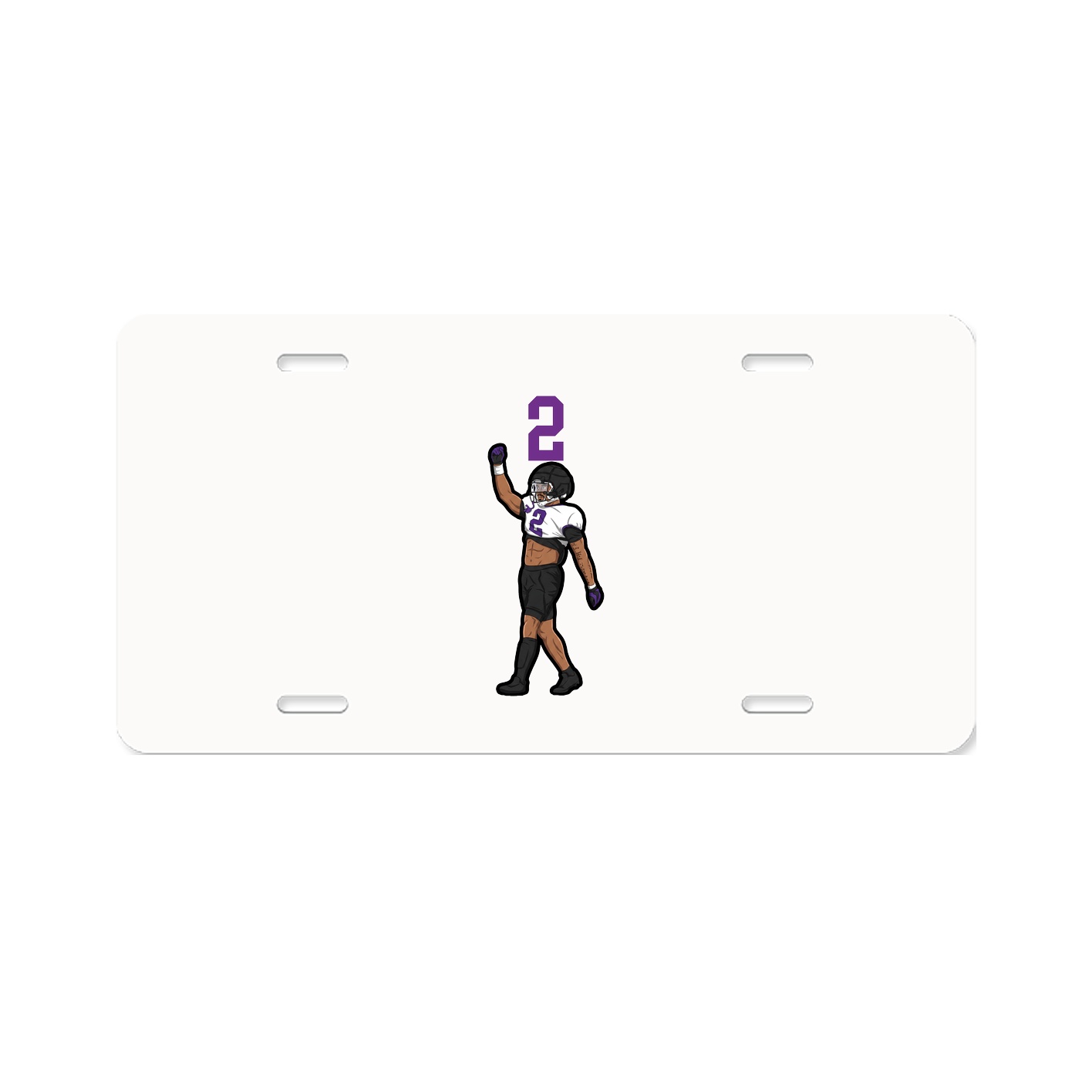 License Plate — Number Top in Classic