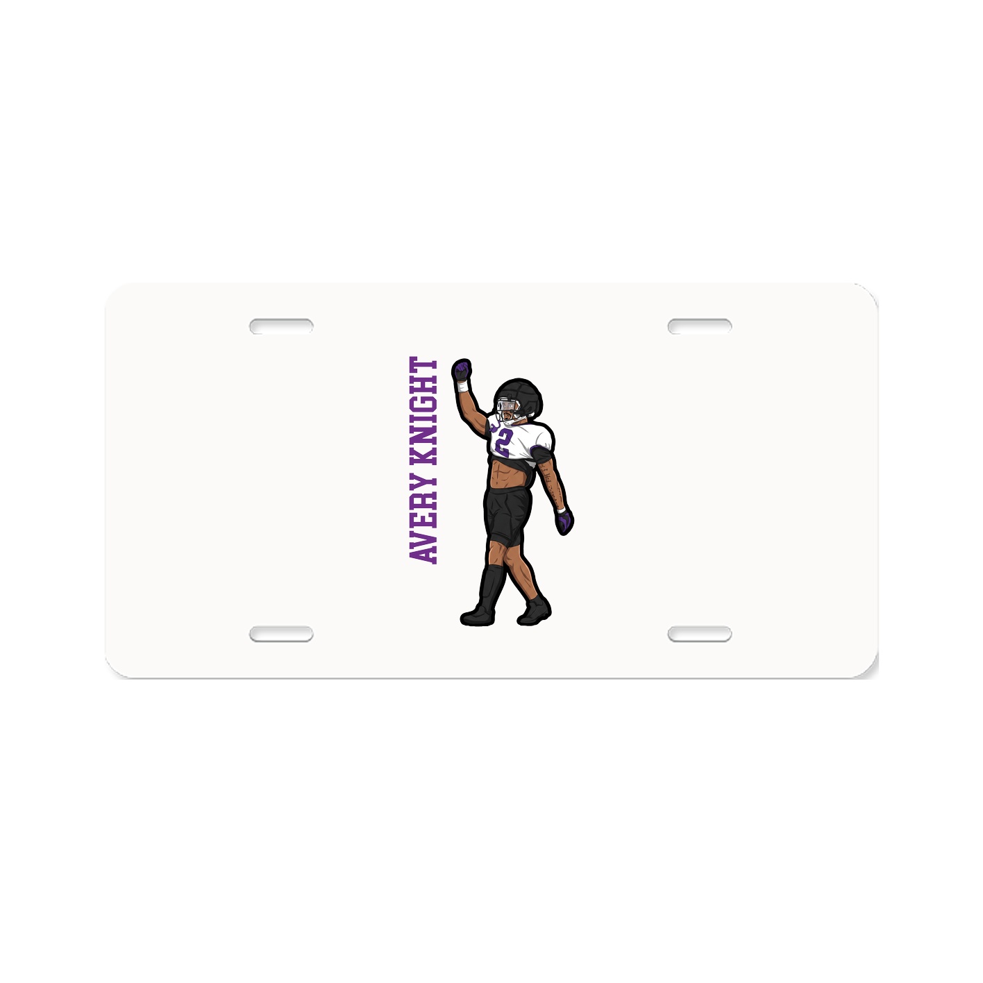 License Plate — Name Vertical in Classic
