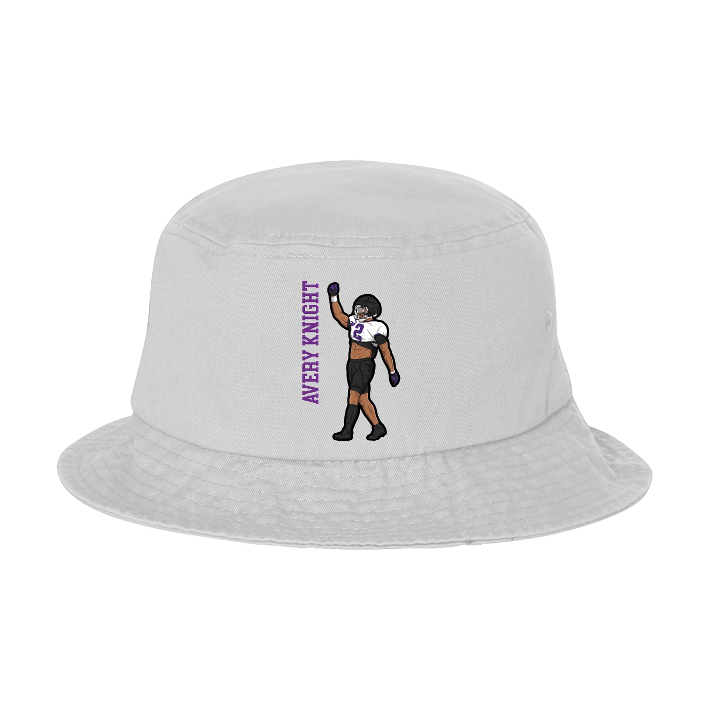 Bucket Cap — Name Vertical in White