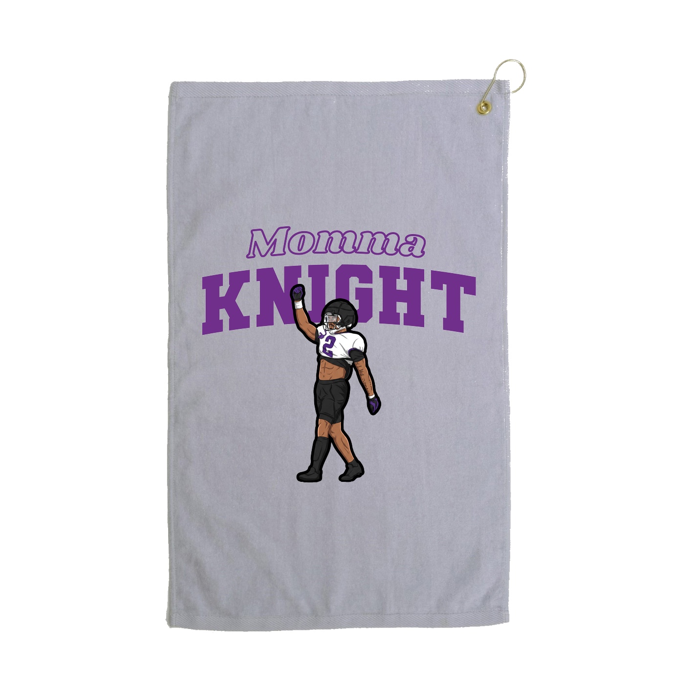 Golf Towel — Mothers Day Block in Grey