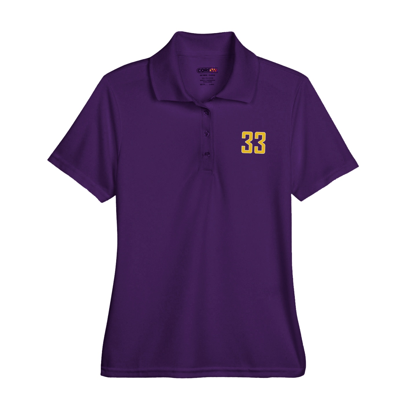 Womens Performance Polo — Front Shirsy in Purple