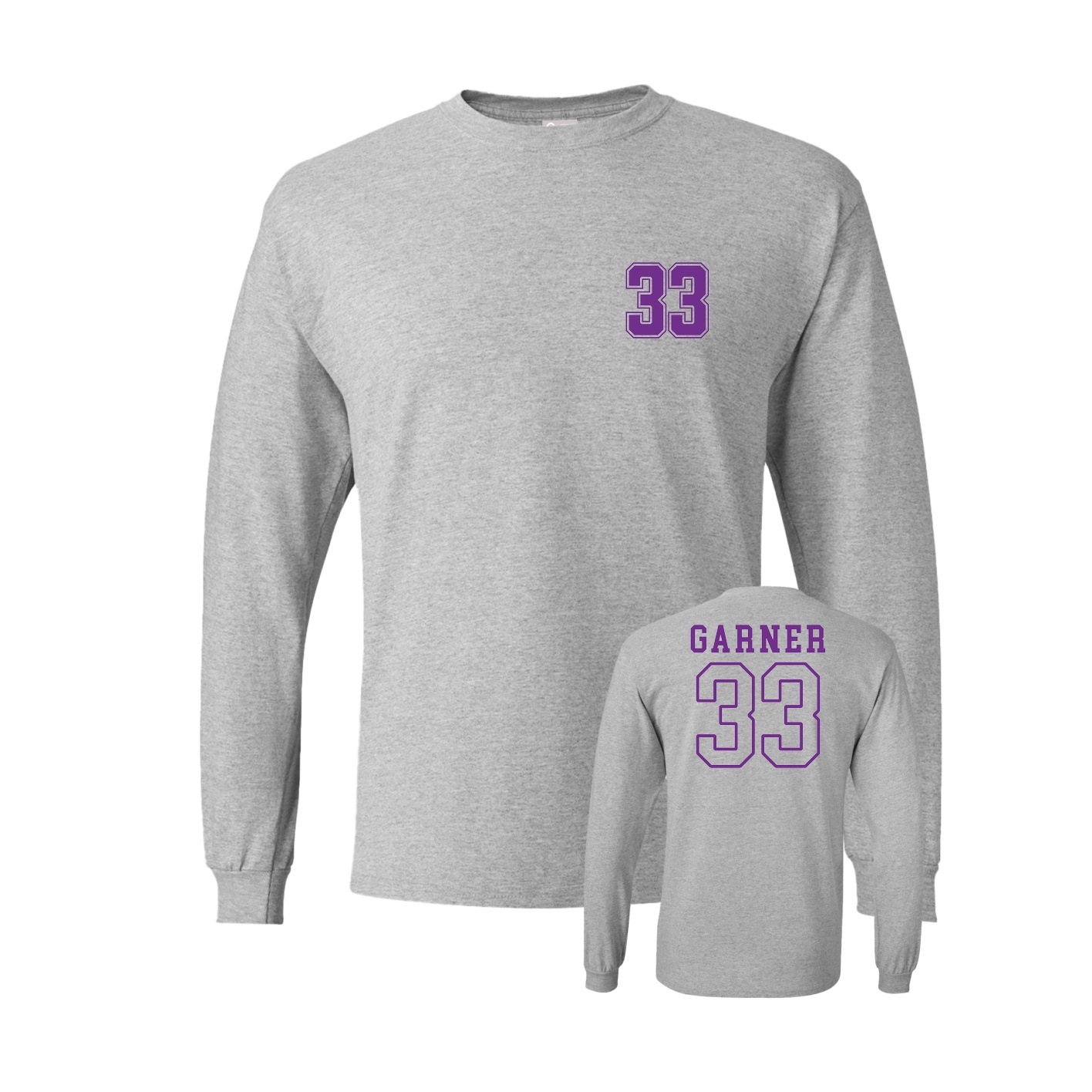 Long Sleeve Tee — Chest Back in Grey