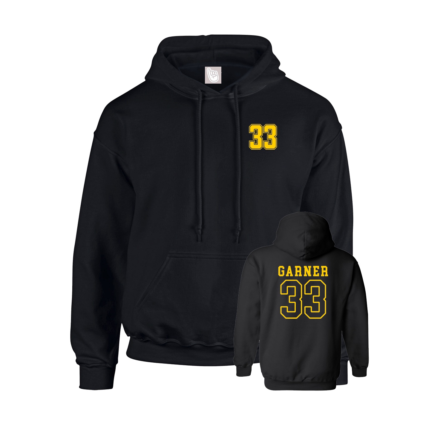 Youth Hoodie — Chest Back in Black