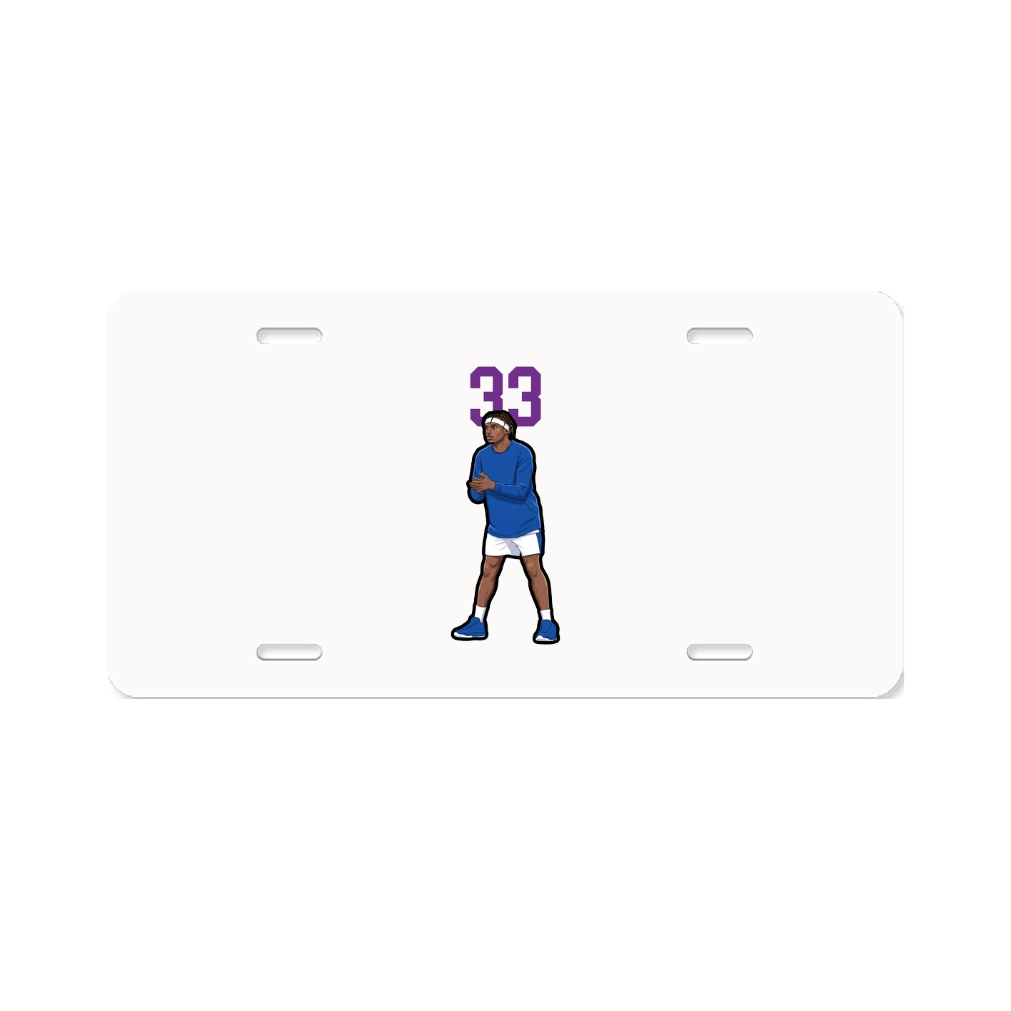 License Plate — Number Top in Classic
