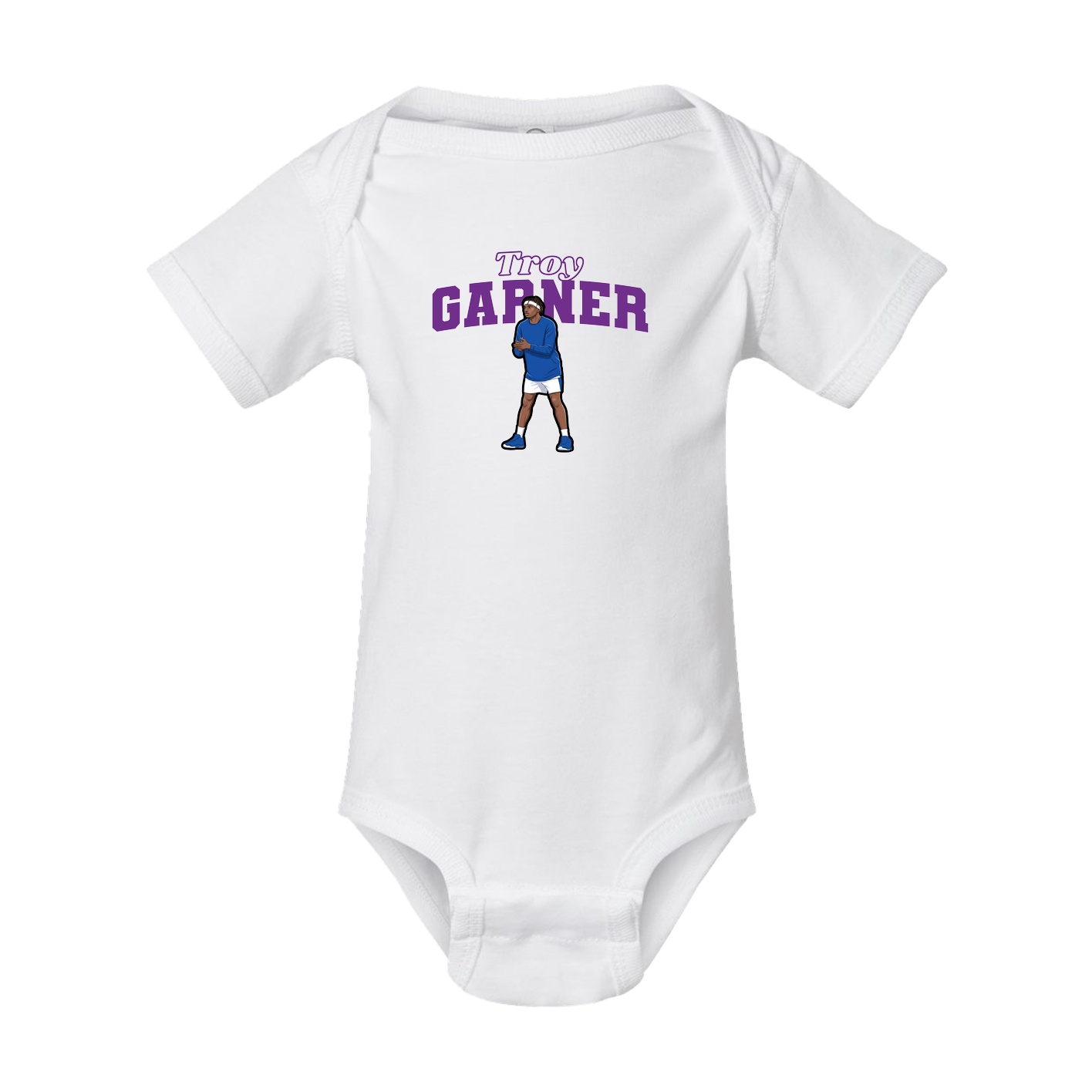 Baby Onesie — Name Arch in White