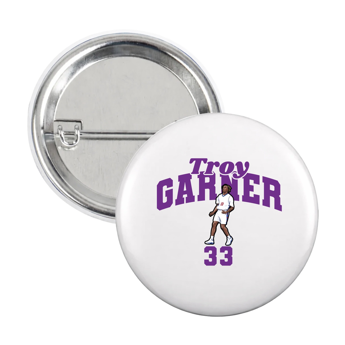 Game Day Button — Signature Arch in White
