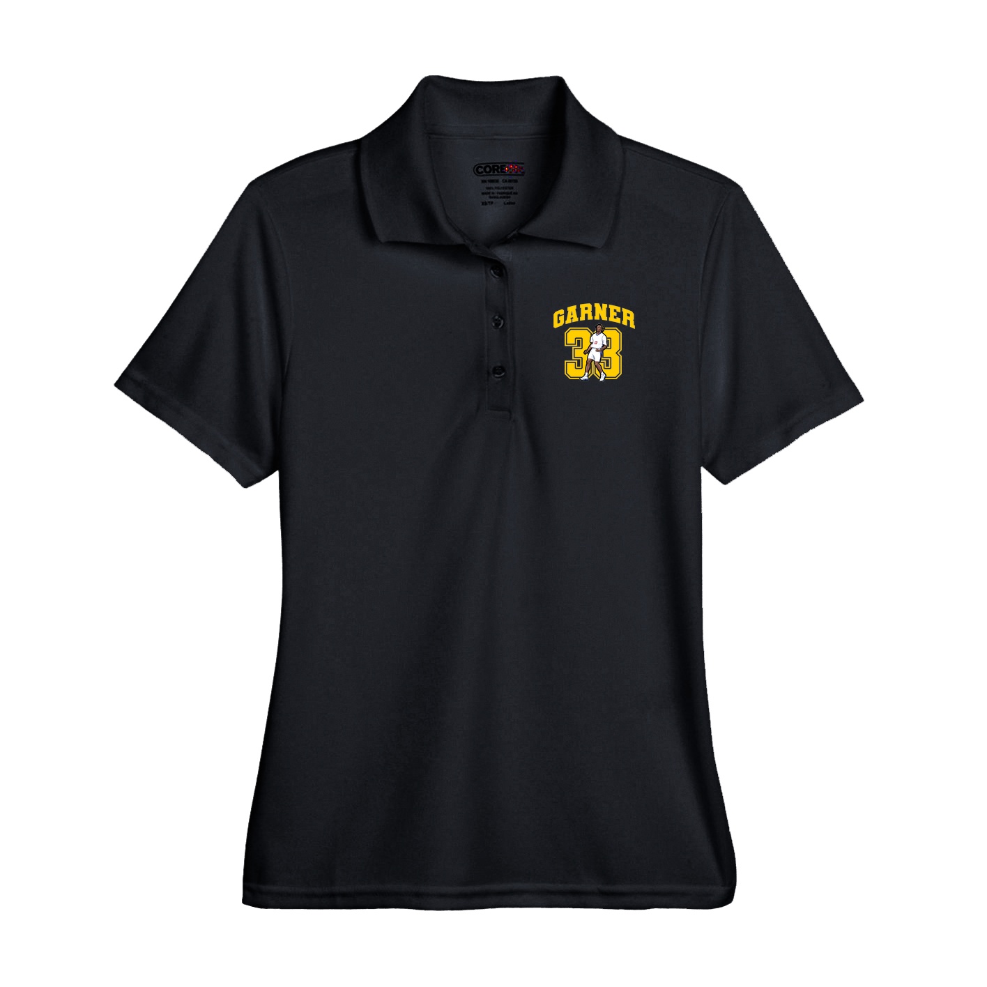 Performance Polo — Number in Black