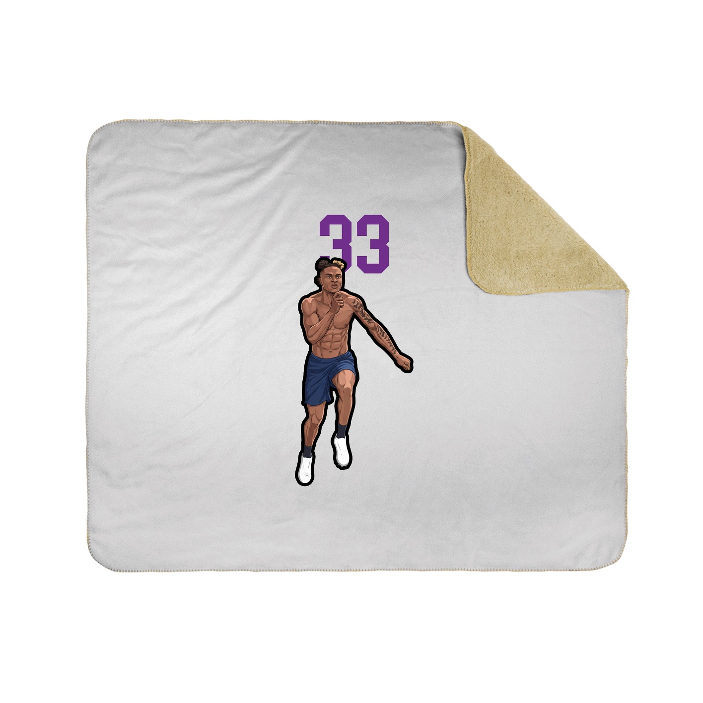 Throw Blanket — Number Top in White