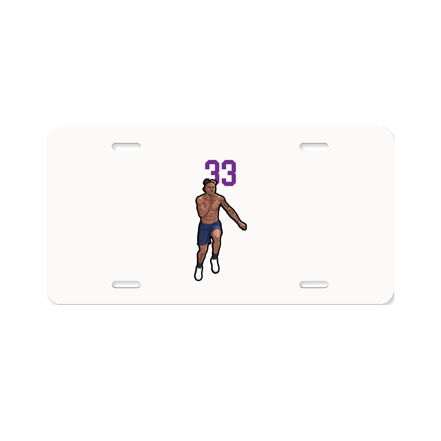 License Plate — Number Top in Classic