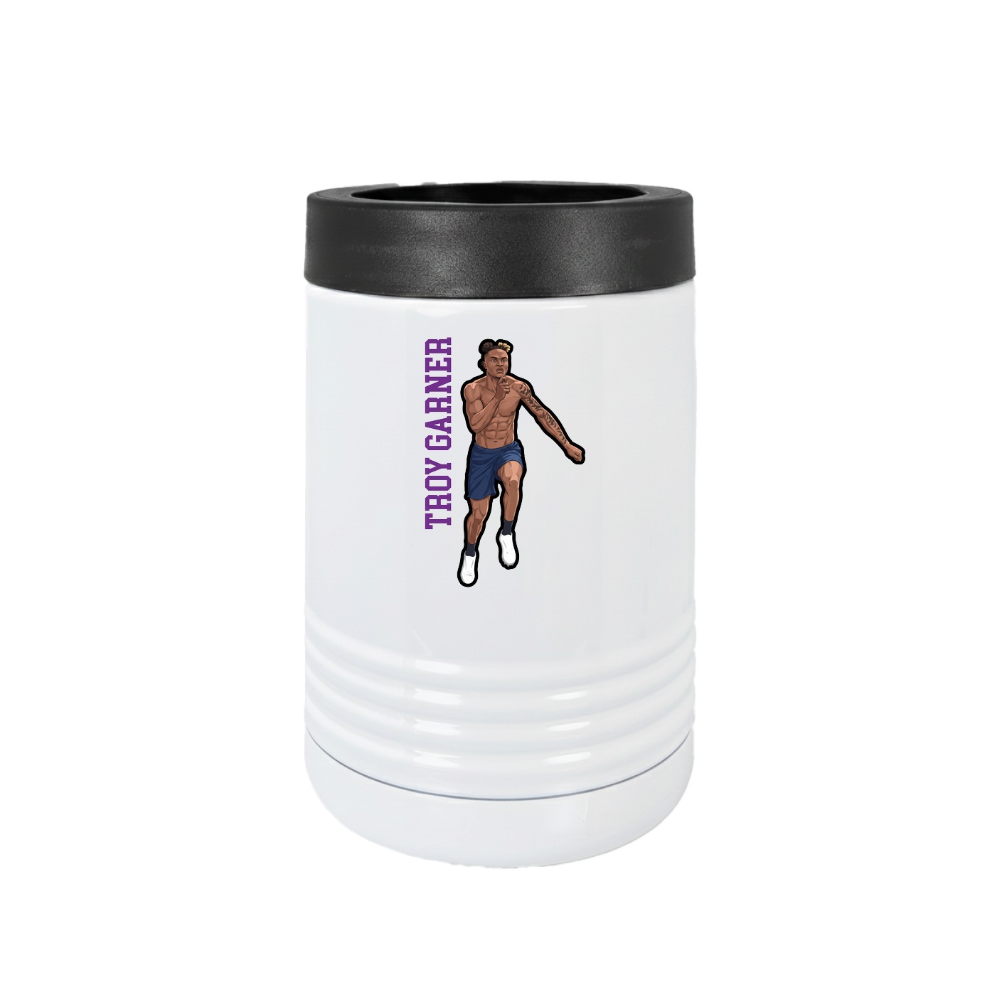 Beverage Holder — Name Vertical in White