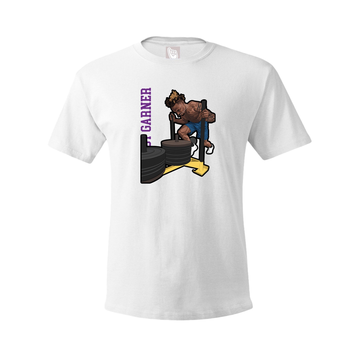 Tee — Name Vertical in White