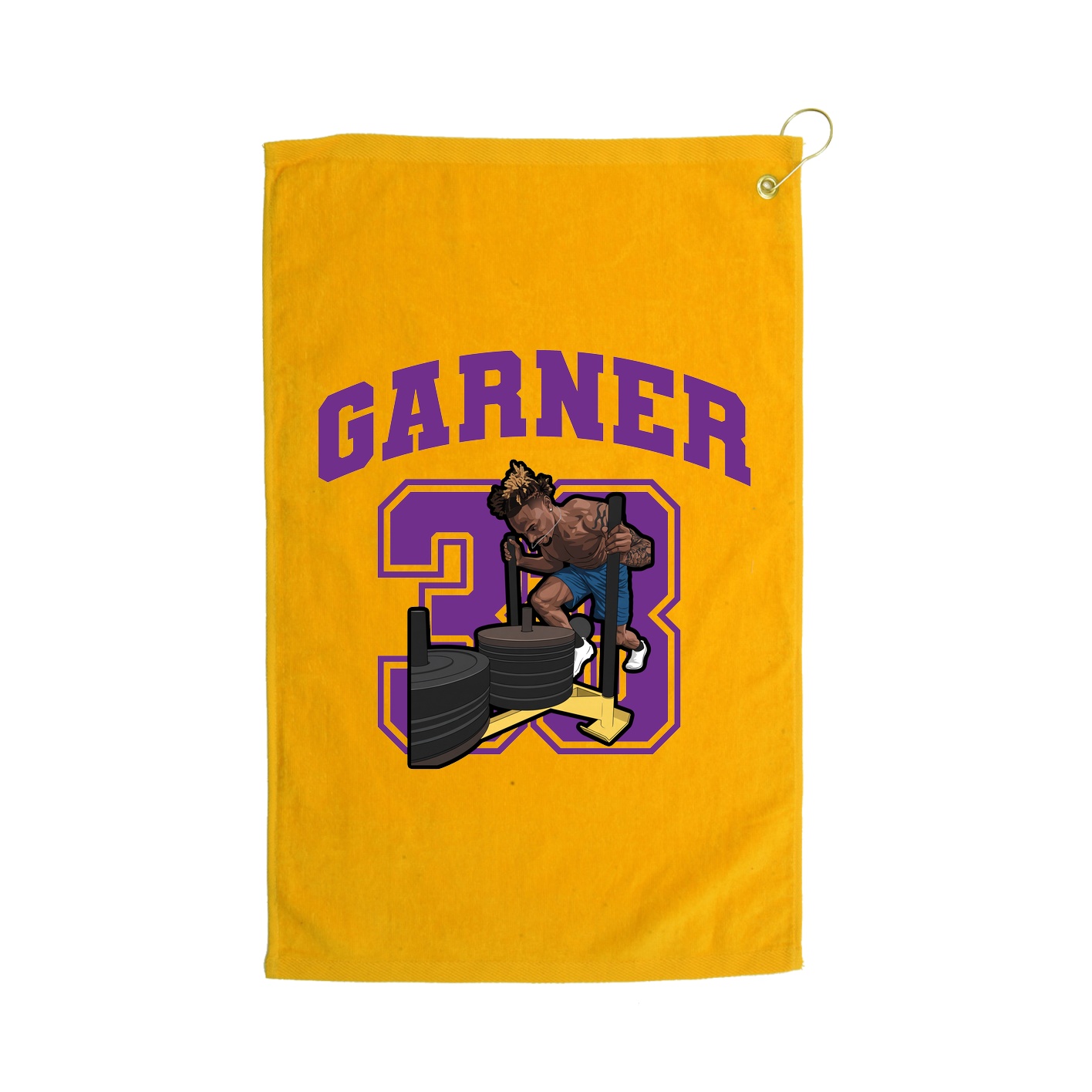 Golf Towel — Number in Gold