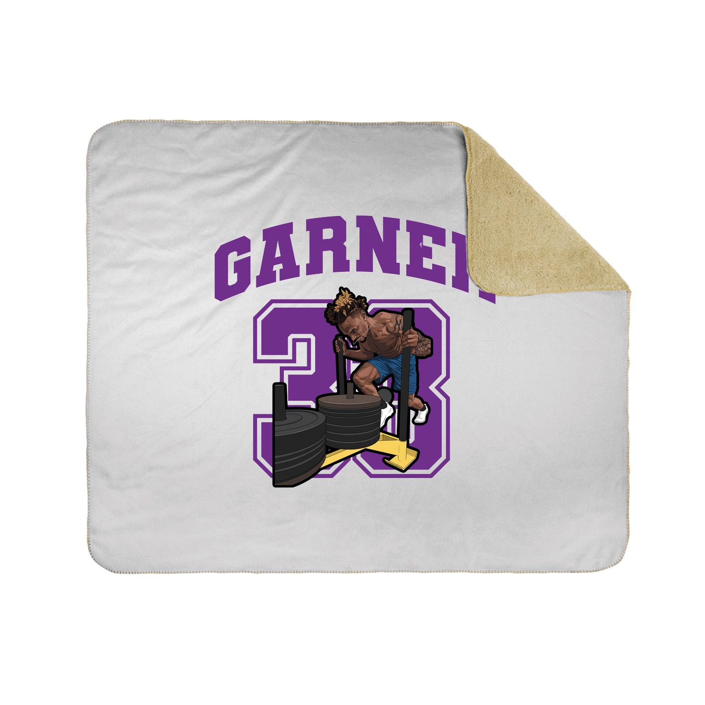 Throw Blanket — Number in White