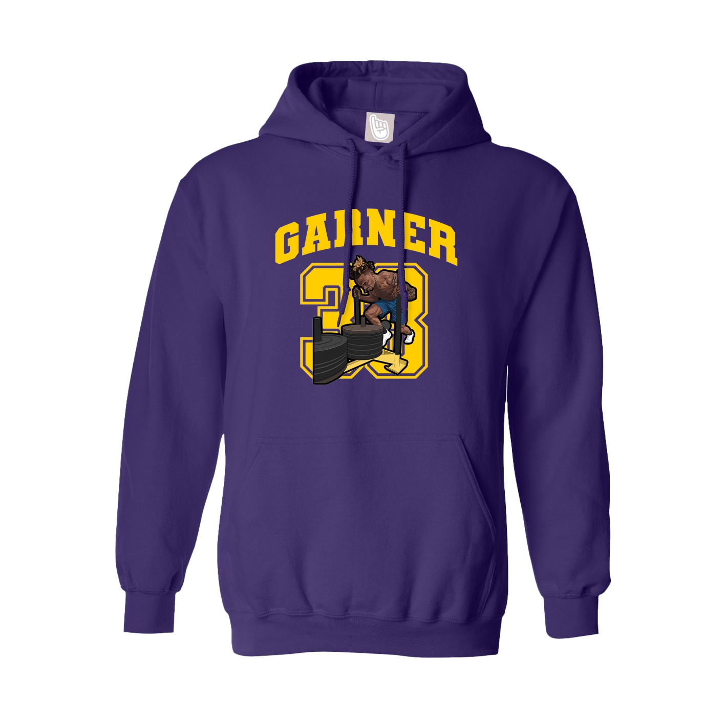 Hoodie — Number in Purple